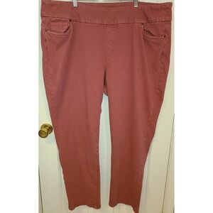 Coldwater Creek Lt Red Denim Pull On Jeans‎ Women's Plus Size 24W w/ Spandex